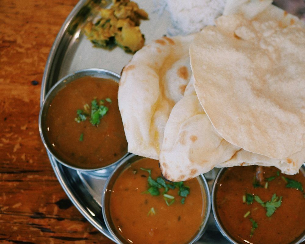 Roti (3) + Chicken Curry (3)