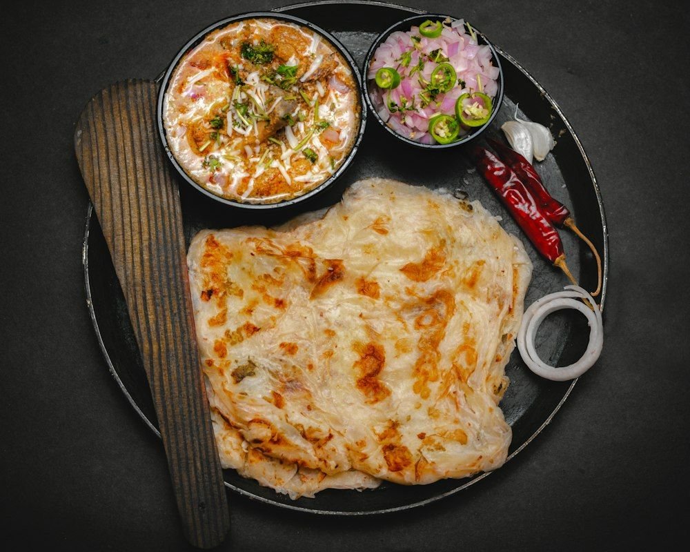 Laccha Paratha (2) + Egg Curry (2)