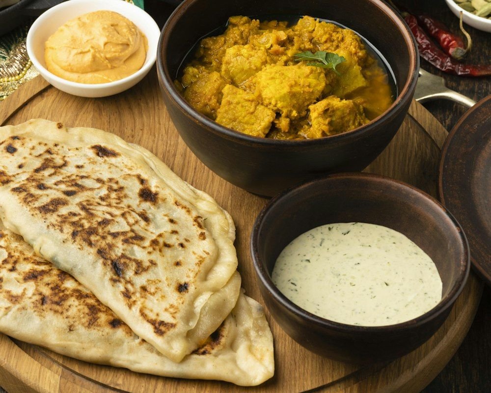 Roti (3) + Egg Tadka